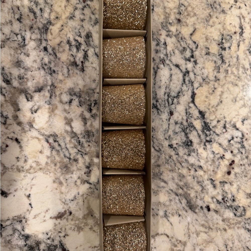 Gold Glitter Storage Boxes